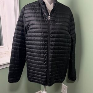 Eddie Bauer Men's Black goose down Jacket large